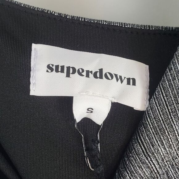 NWT Superdown Miyah Cut-Out Dress in Metallic Silver - Small - Picture 3 of 10